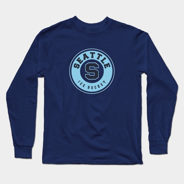 Seattle ice hockey Long Sleeve T-Shirt by BVHstudio